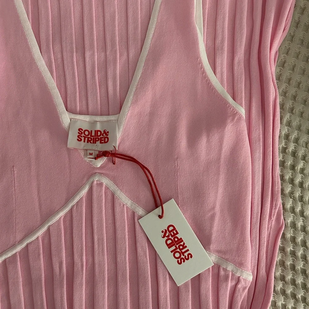 Revolve‎ Solid & Striped Baby Pink Aubrey Dress New Summer Spring Sold Out Cute - Picture 6 of 6